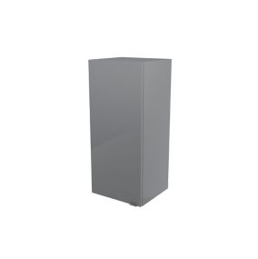GoodHome Imandra Gloss Grey Deep Single door Wall Cabinet (W)400mm (H)900mm