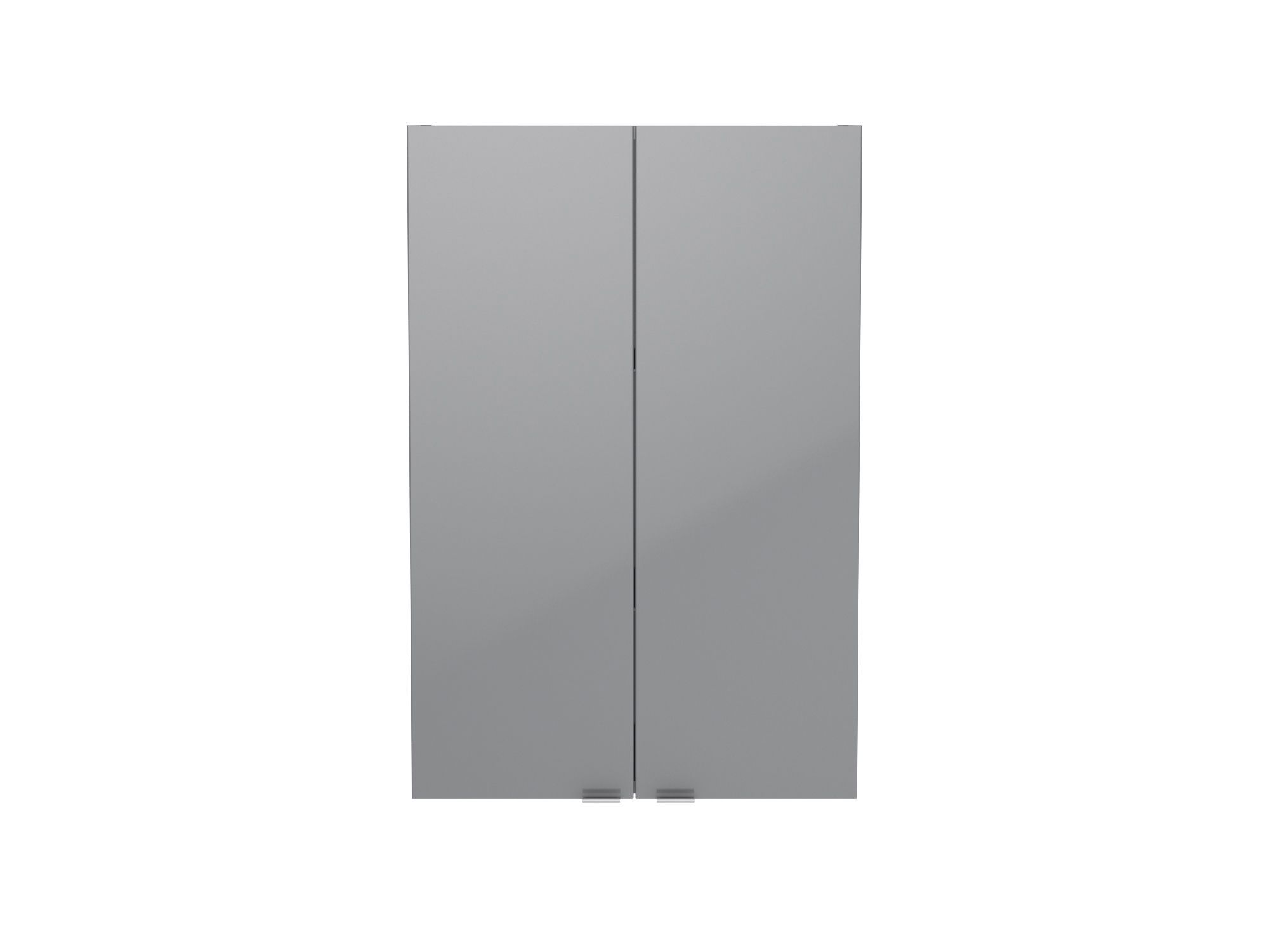 GoodHome Imandra Gloss Grey Double Bathroom Wall cabinet (H)90cm (W)60cm