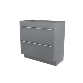 GoodHome Imandra Gloss Grey Freestanding Vanity & basin Cabinet (W)800mm (H)820mm