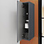 GoodHome Imandra Gloss Grey Single Deep Wall Cabinet (W)200mm (H)900mm