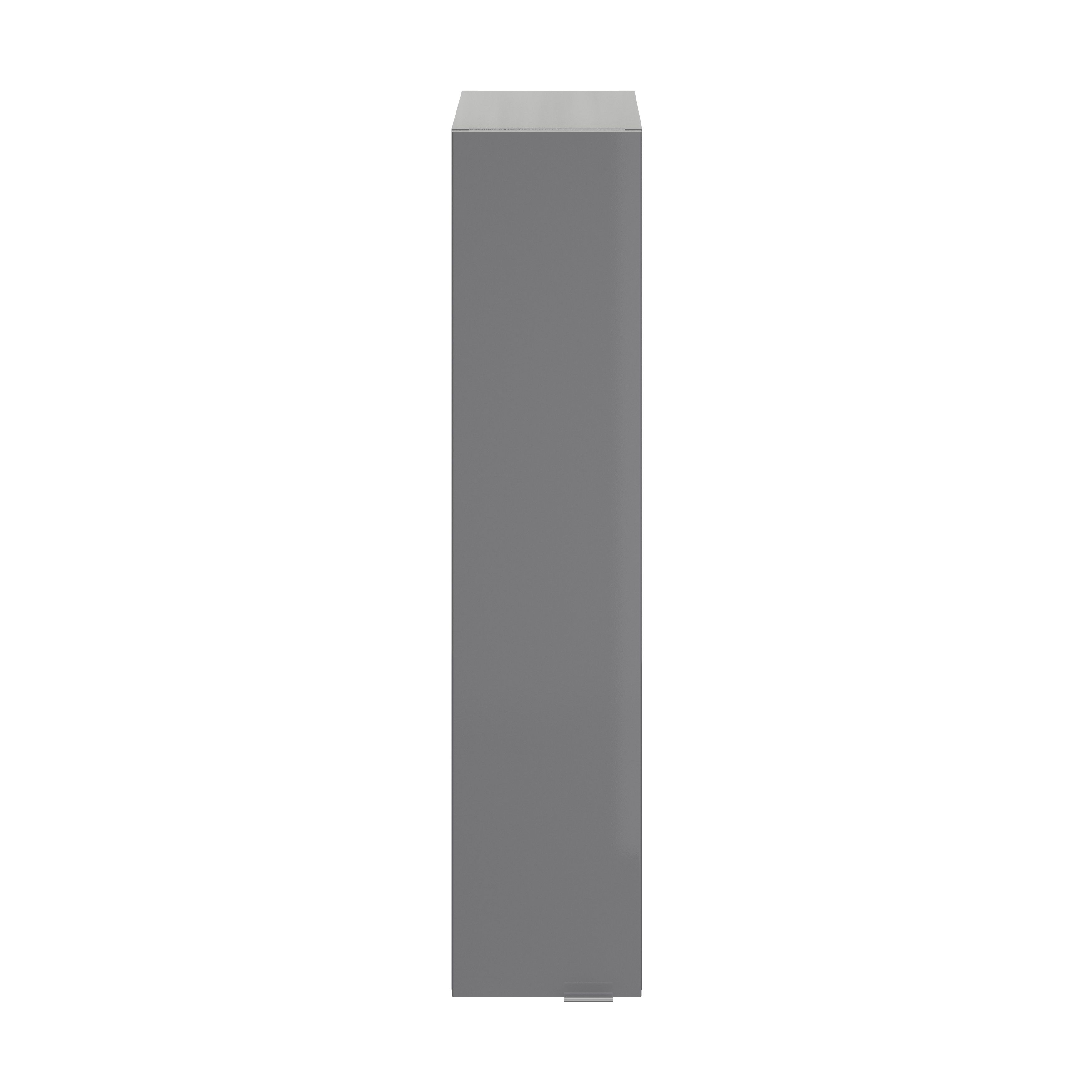 GoodHome Imandra Gloss Grey Single Deep Wall Cabinet (W)200mm (H)900mm