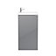 GoodHome Imandra Gloss Grey Single Freestanding Bathroom Cloakroom unit (H) 790mm (W) 440mm