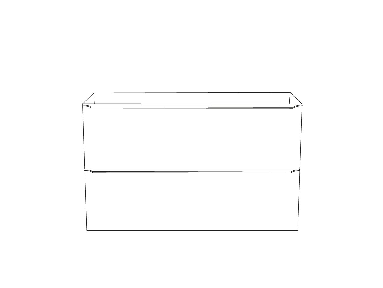 GoodHome Imandra Gloss Grey Wall-mounted Bathroom Vanity unit (H)60cm (W)100cm