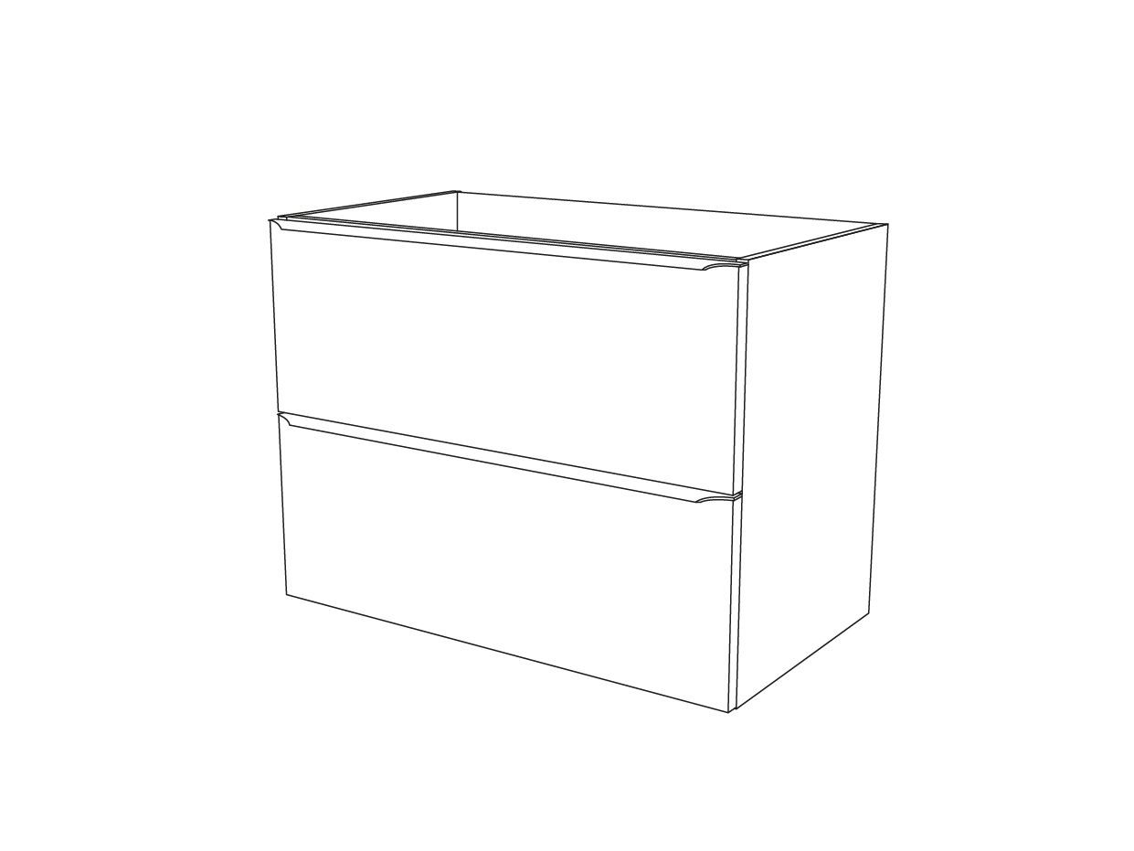 GoodHome Imandra Gloss Grey Wall-mounted Bathroom Vanity unit (H)60cm (W)80cm