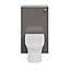 GoodHome Imandra Gloss Warm Grey Freestanding Toilet Cabinet (W)500mm (H)840mm