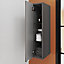 GoodHome Imandra Gloss Warm grey Single Deep Wall cabinet (W)200mm (H)900mm
