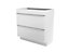 GoodHome Imandra Gloss White Bathroom Cabinet (H)82cm (W)80cm