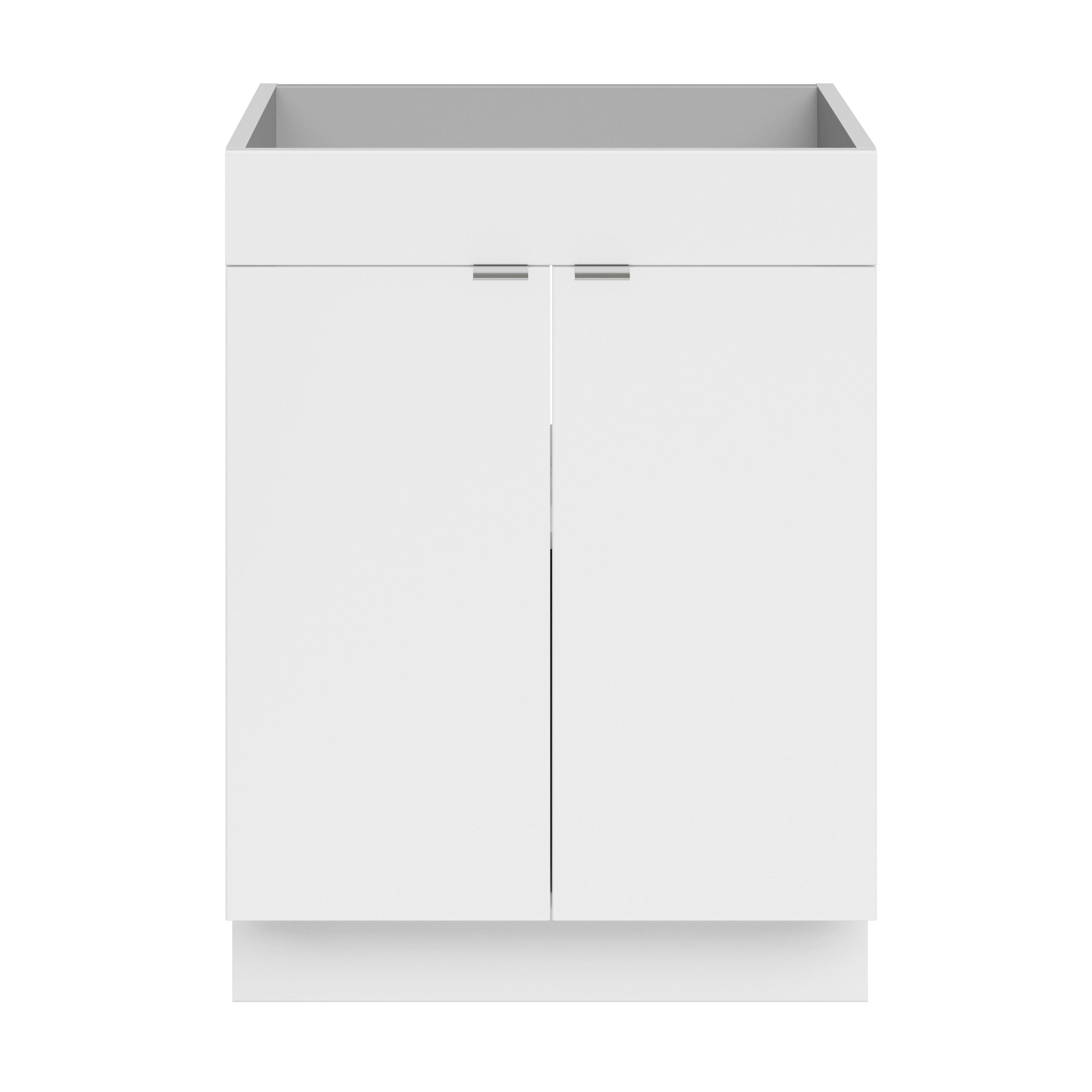 GoodHome Imandra Gloss White Double Bathroom Cabinet (H)82cm (W)60cm