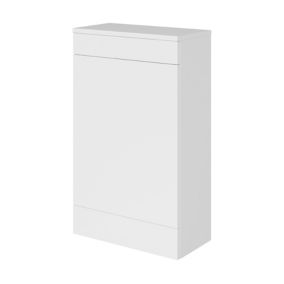 GoodHome Imandra Gloss White Freestanding Toilet Cabinet (W)500mm (H)840mm