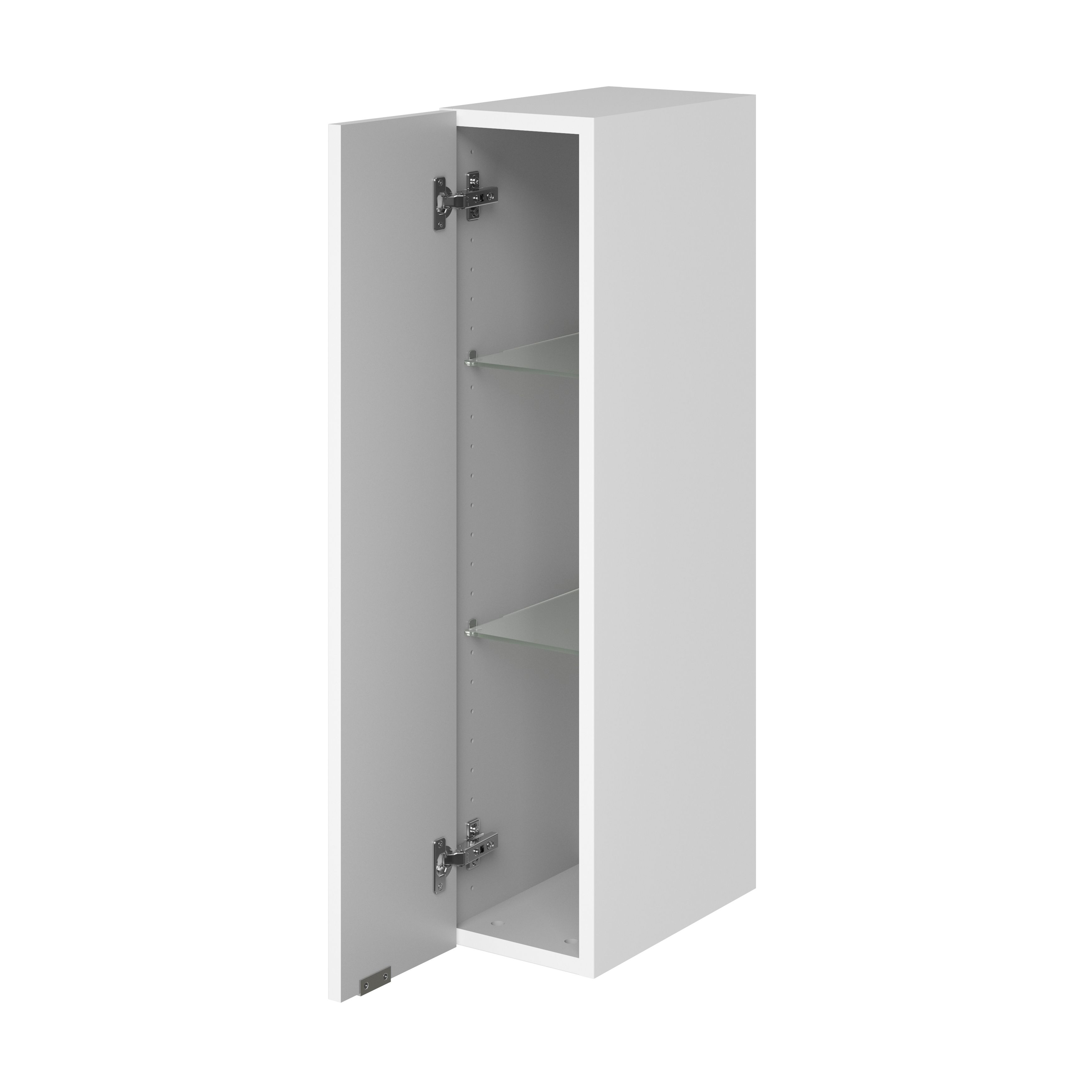 GoodHome Imandra Gloss White Single Deep Wall Cabinet (W)200mm (H)900mm
