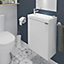 GoodHome Imandra Gloss White Single Wall-mounted Bathroom Cloakroom unit (H) 550mm (W) 43.6mm