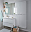 GoodHome Imandra Gloss White Wall-mounted Bathroom Vanity unit (H)60cm (W)100cm