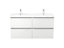 GoodHome Imandra Gloss White Wall-mounted Bathroom Vanity unit (H)60cm (W)120cm