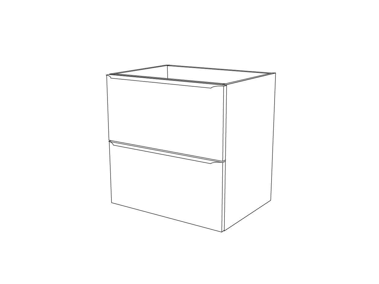 GoodHome Imandra Gloss White Wall-mounted Bathroom Vanity unit (H)60cm (W)60cm