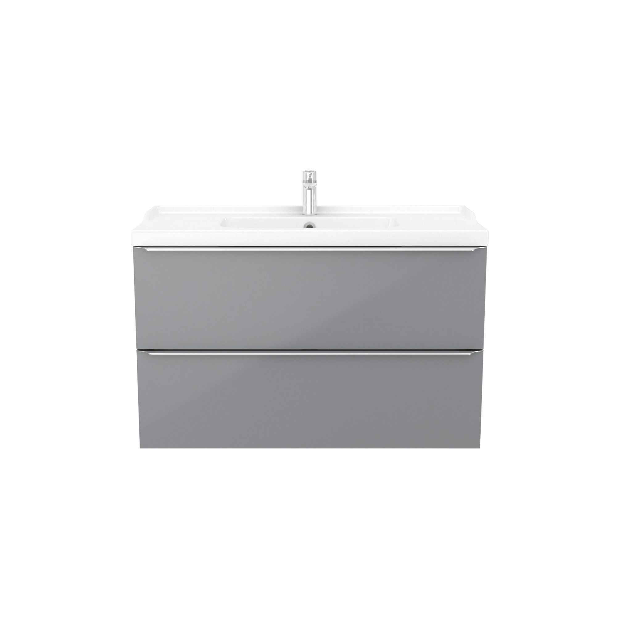 GoodHome Imandra & Lana Grey Wall-mounted Vanity unit & basin set (W)1004mm