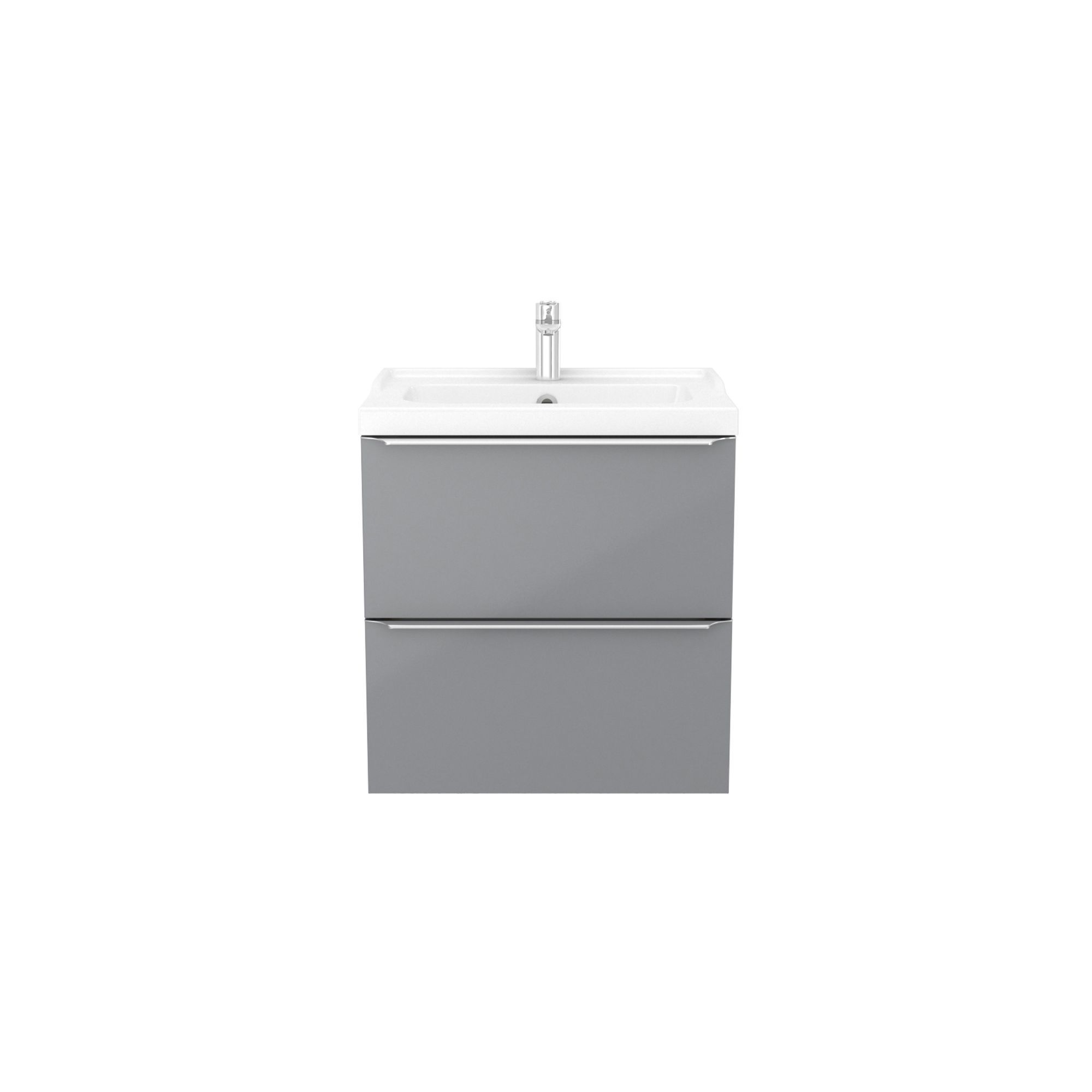 GoodHome Imandra & Lana Grey Wall-mounted Vanity unit & basin set (W)604mm