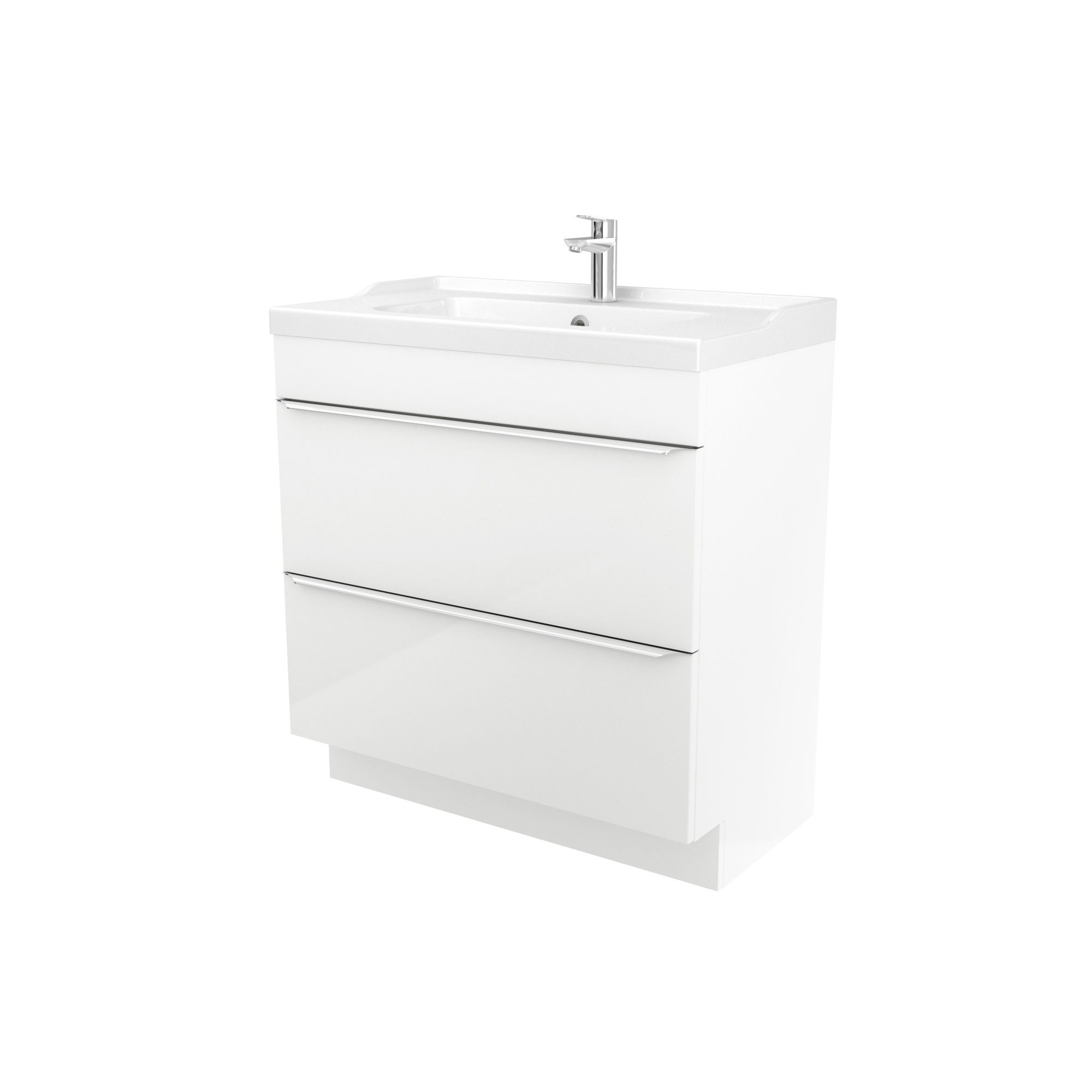 GoodHome Imandra & Lana White Freestanding Vanity unit & basin set (W)804mm