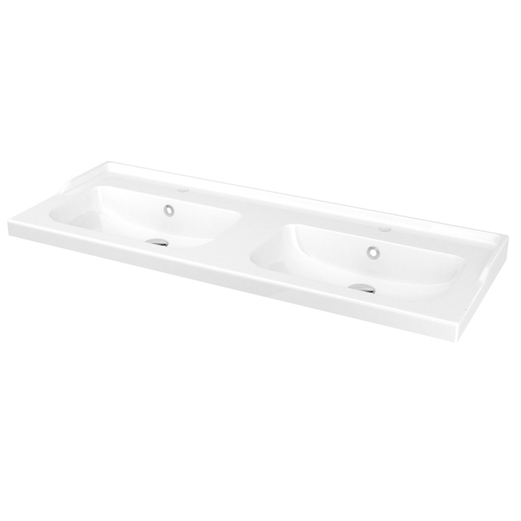 GoodHome Imandra & Lana White Wall-mounted Vanity unit & basin set (W)1204mm