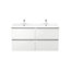 GoodHome Imandra & Lana White Wall-mounted Vanity unit & basin set (W)1204mm