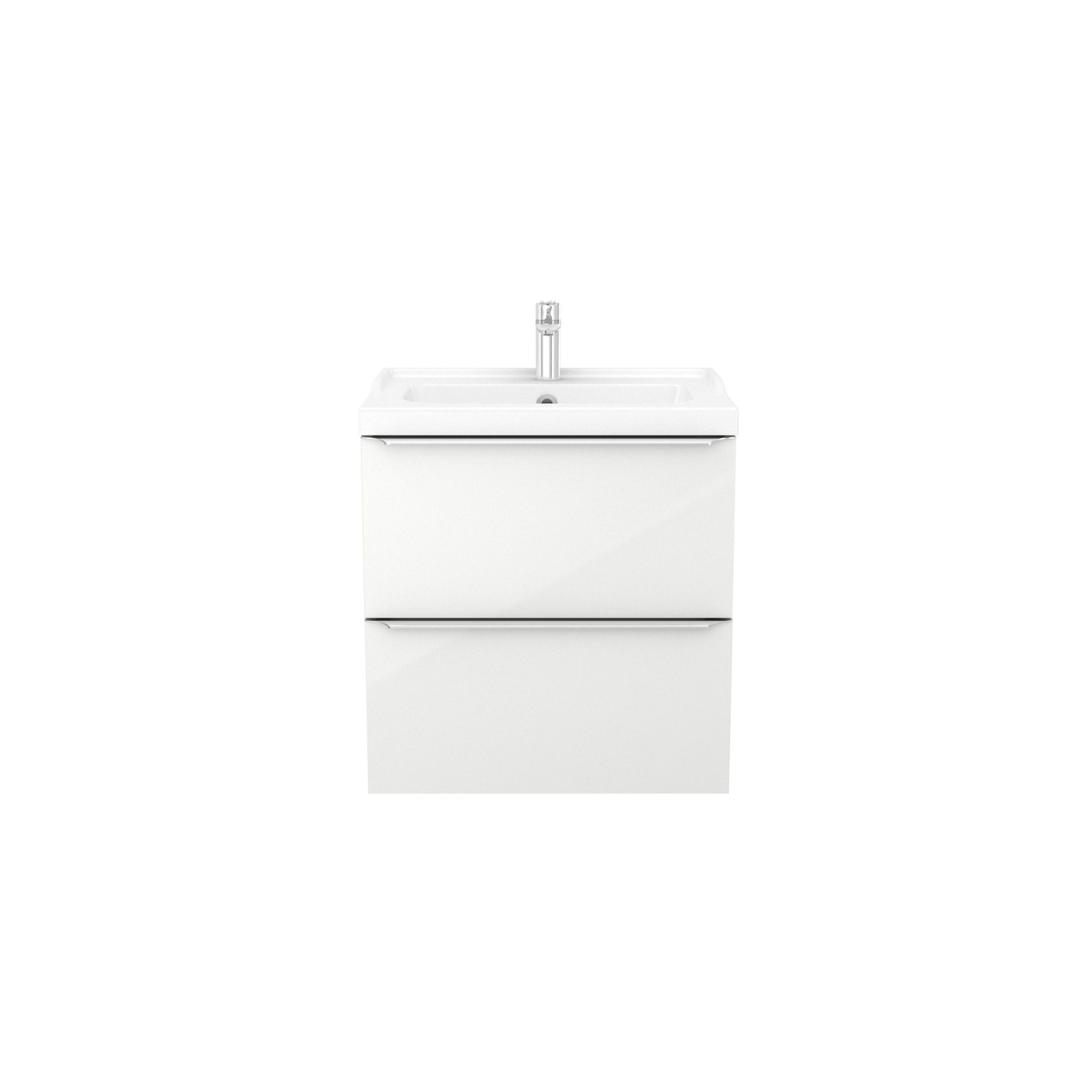 GoodHome Imandra & Lana White Wall-mounted Vanity unit & basin set (W)604mm