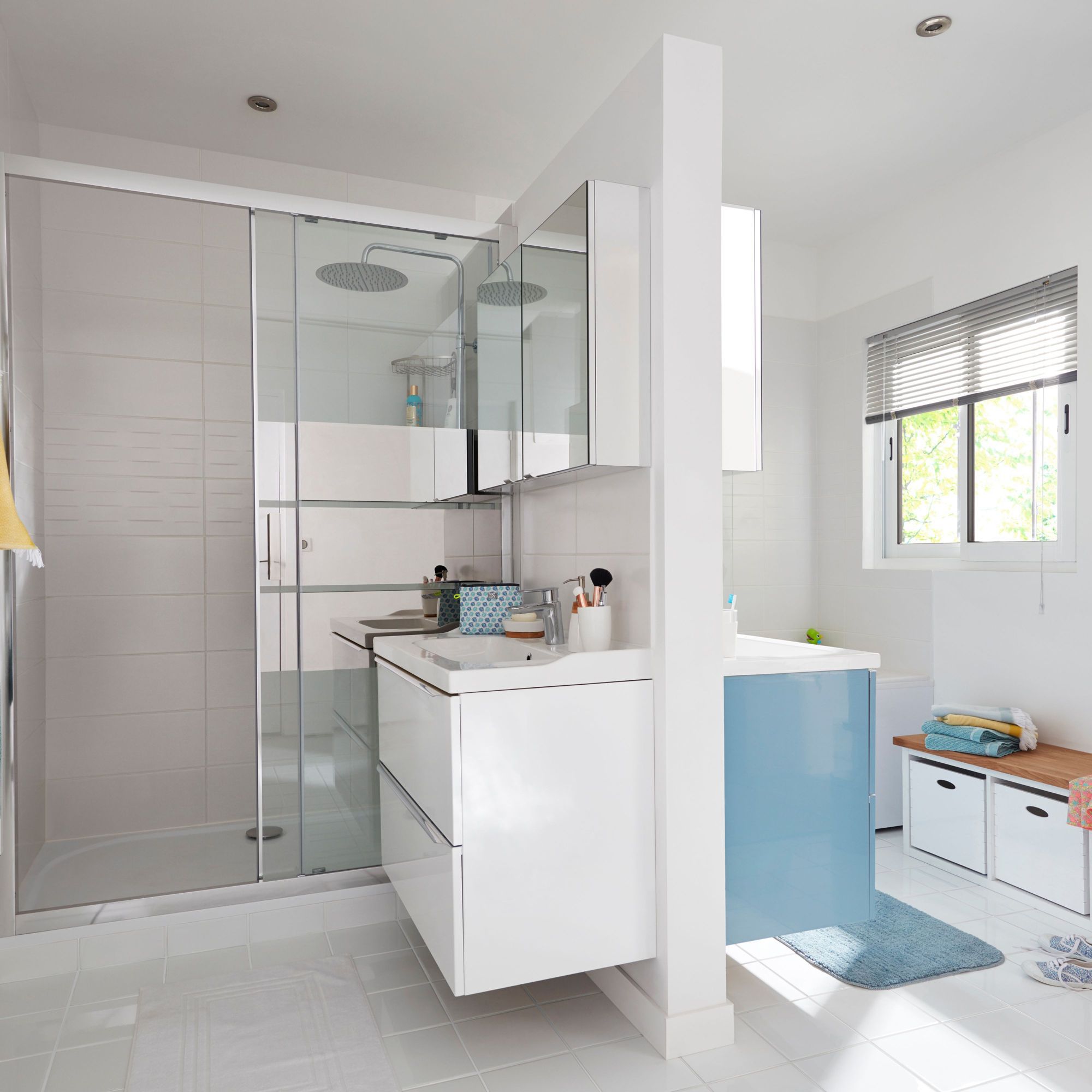 GoodHome Imandra & Lana White Wall-mounted Vanity unit & basin set (W)804mm