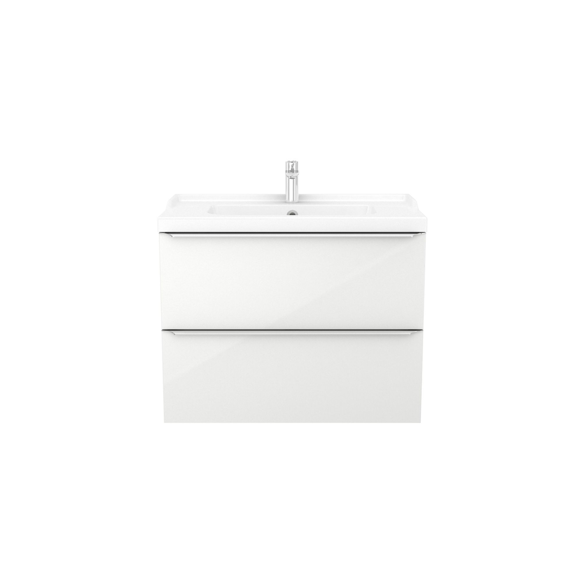 GoodHome Imandra & Lana White Wall-mounted Vanity unit & basin set (W)804mm