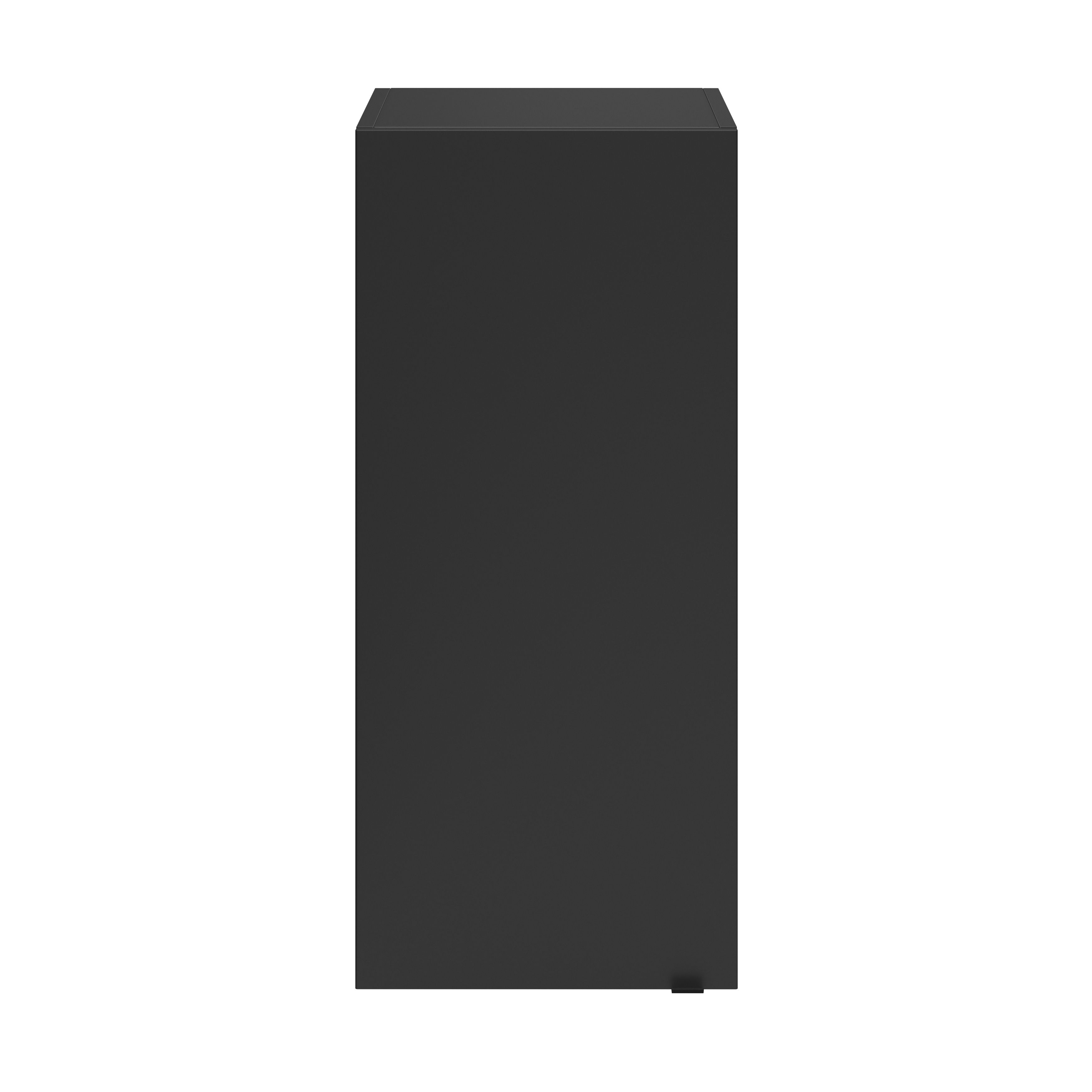 GoodHome Imandra Matt Black Single Deep Wall cabinet (W)400mm (H)900mm
