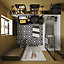 GoodHome Imandra Matt Black Single Deep Wall cabinet (W)400mm (H)900mm
