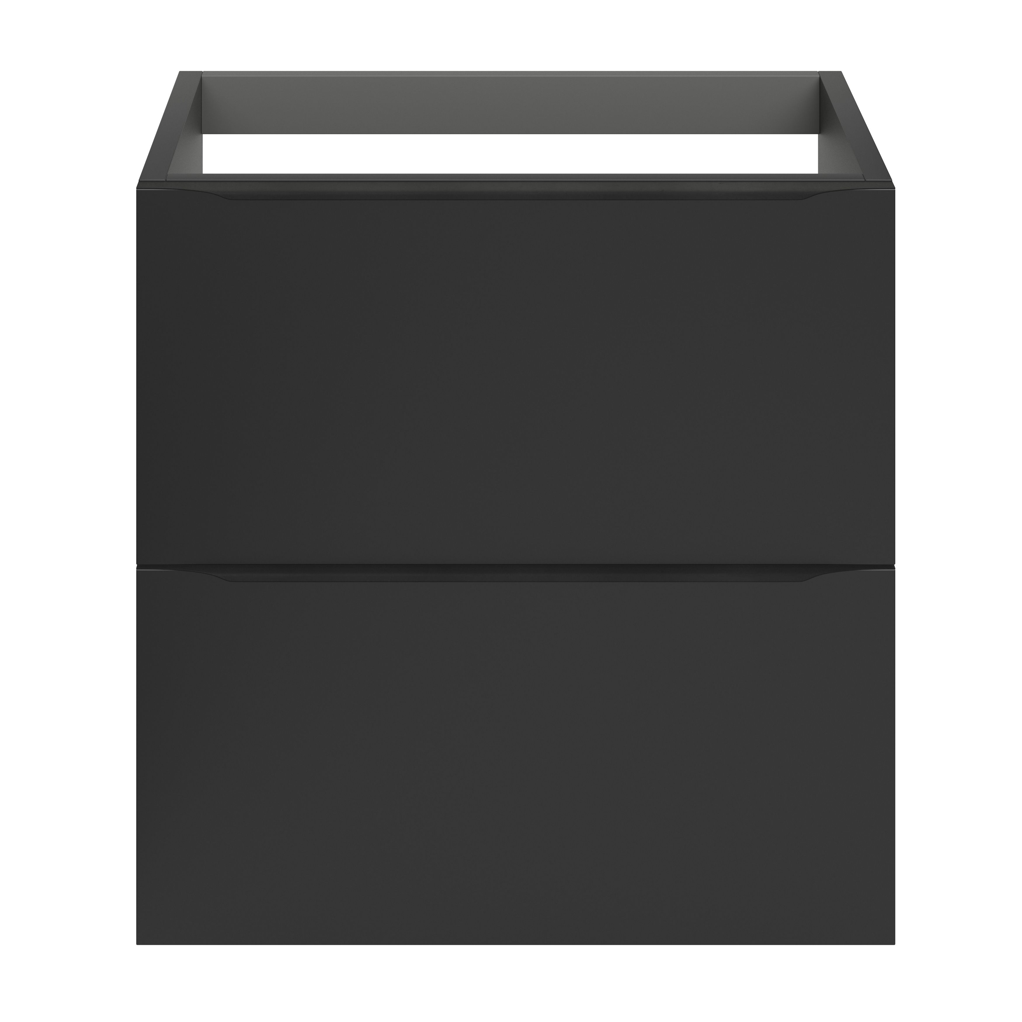GoodHome Imandra Matt Black Wall-mounted Bathroom Cabinet (H)60cm (W)60cm