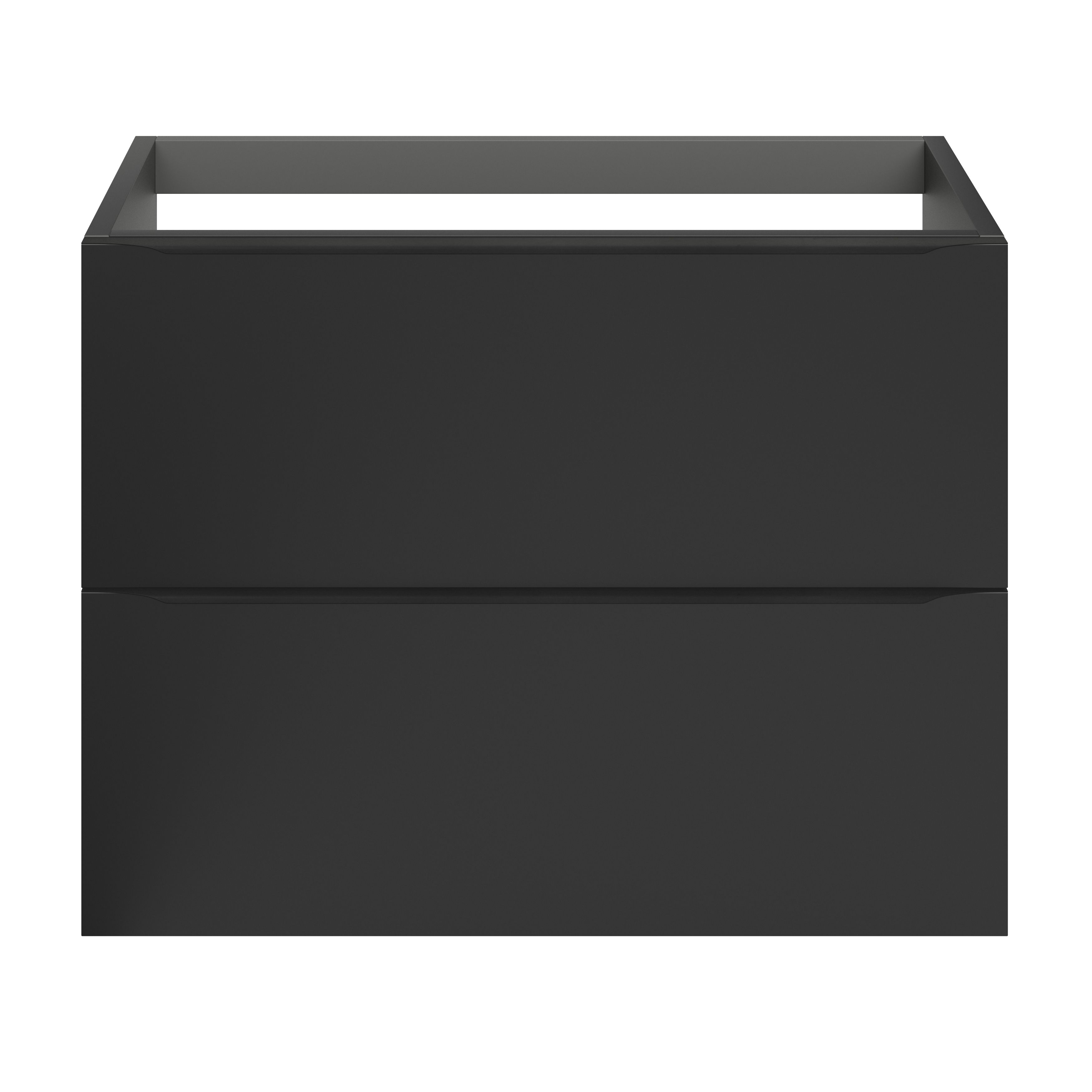 GoodHome Imandra Matt Black Wall-mounted Bathroom Cabinet (H)60cm (W)80cm