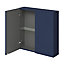 GoodHome Imandra Matt Blue Double Wall Cabinet (W)600mm (H)600mm