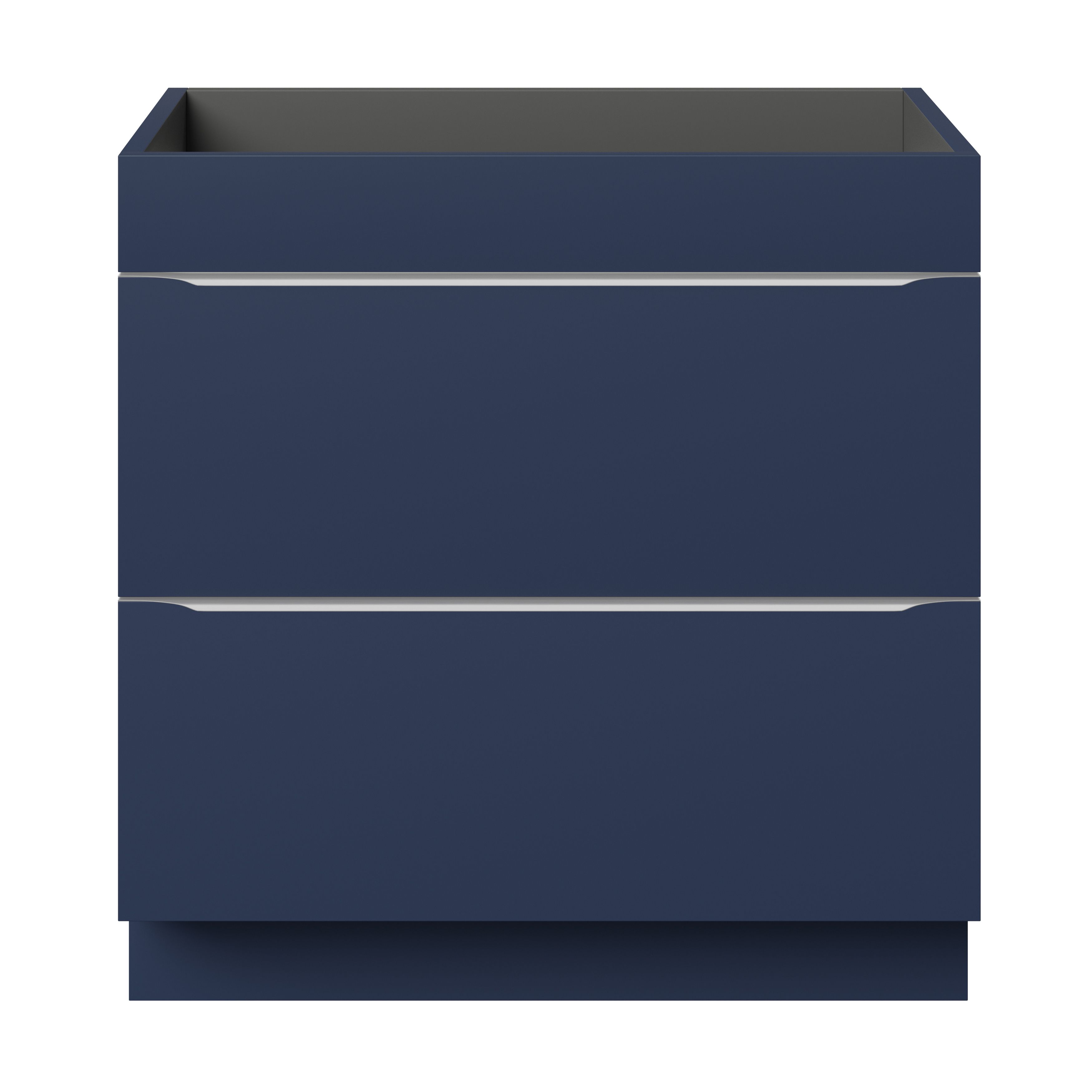 GoodHome Imandra Matt Blue Freestanding Bathroom Cabinet (H)82cm (W)80cm