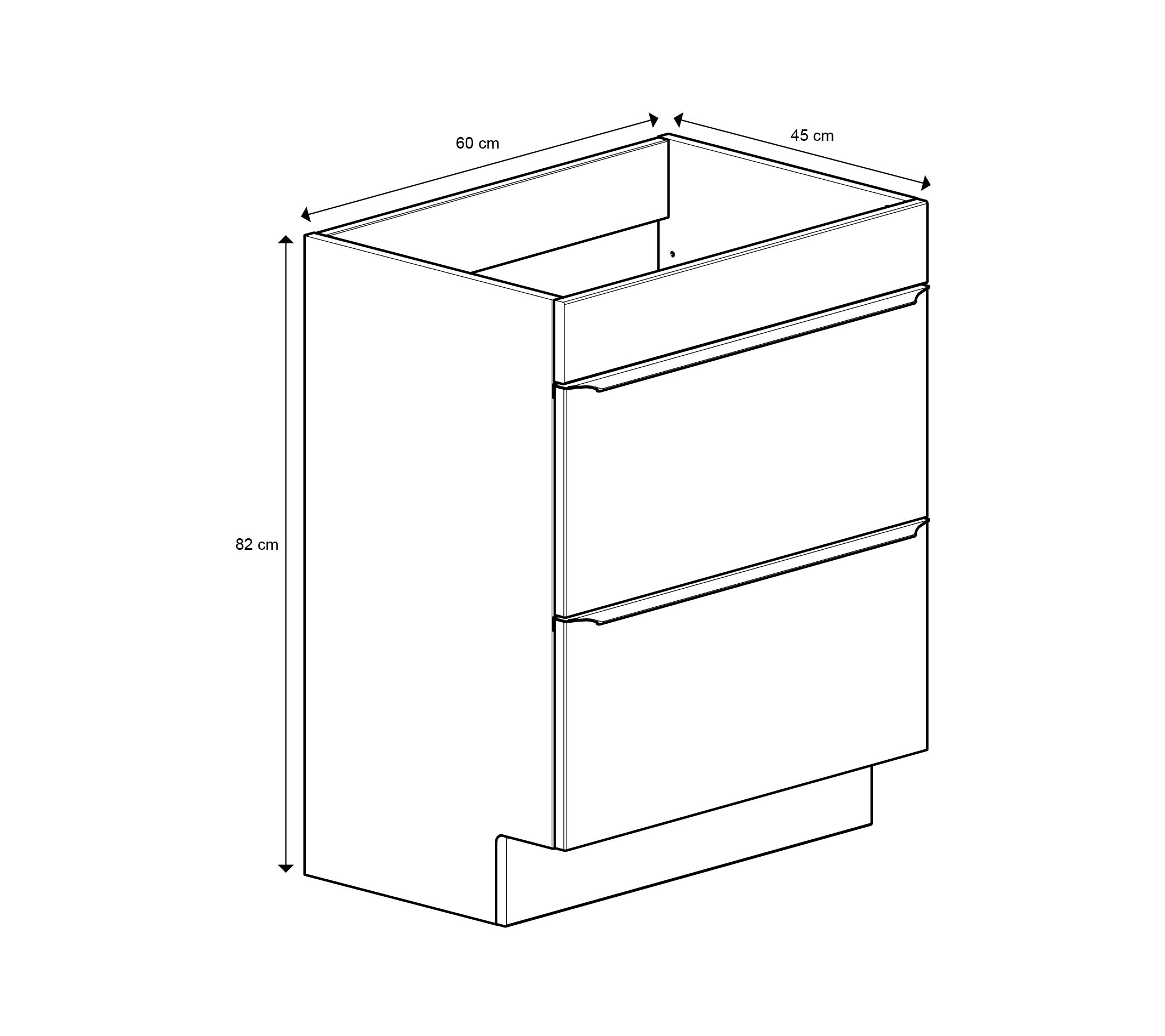 GoodHome Imandra Matt Blue Freestanding Bathroom Cabinet (H)82cm (W)80cm