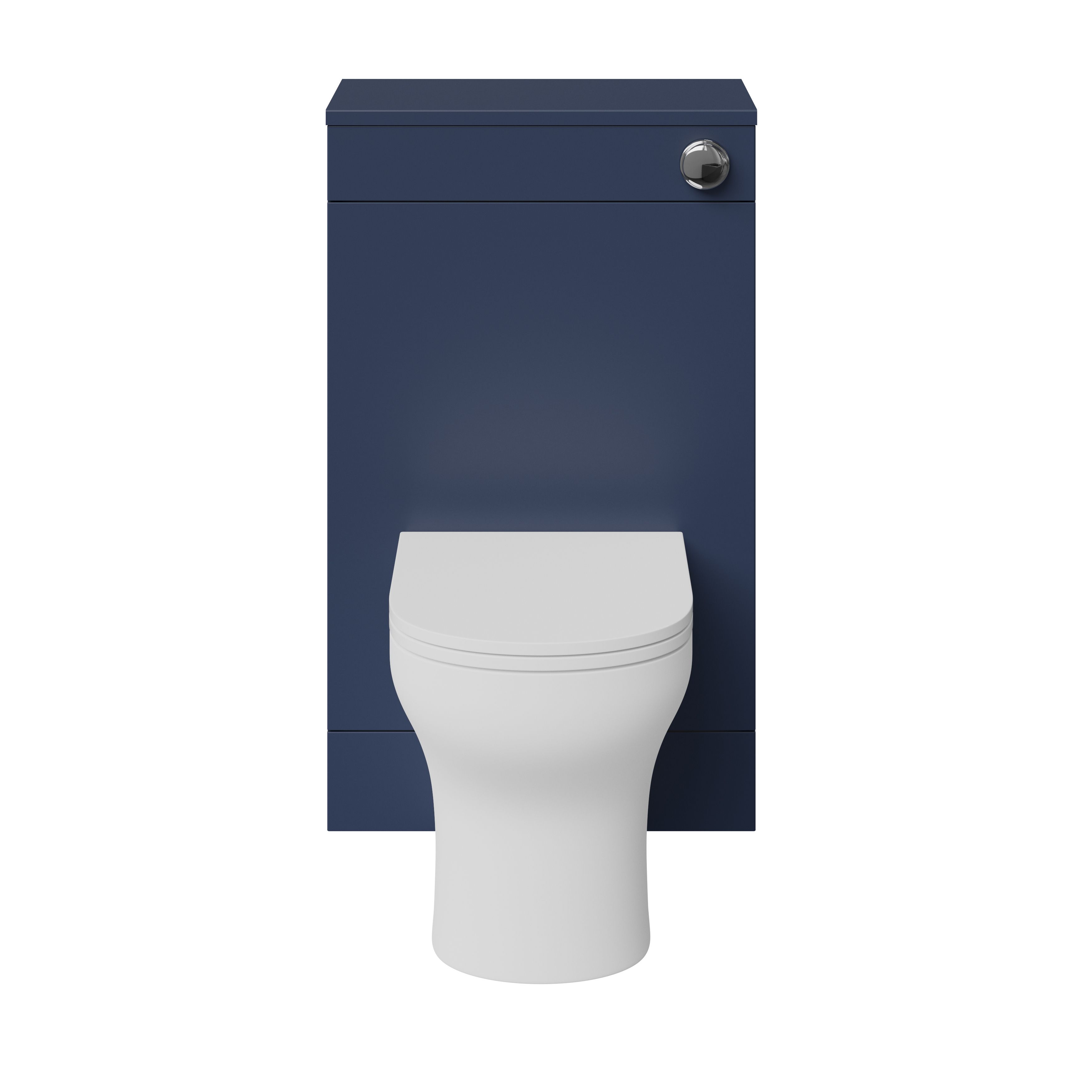 GoodHome Imandra Matt Blue Freestanding Toilet Cabinet (W)500mm (H)840mm