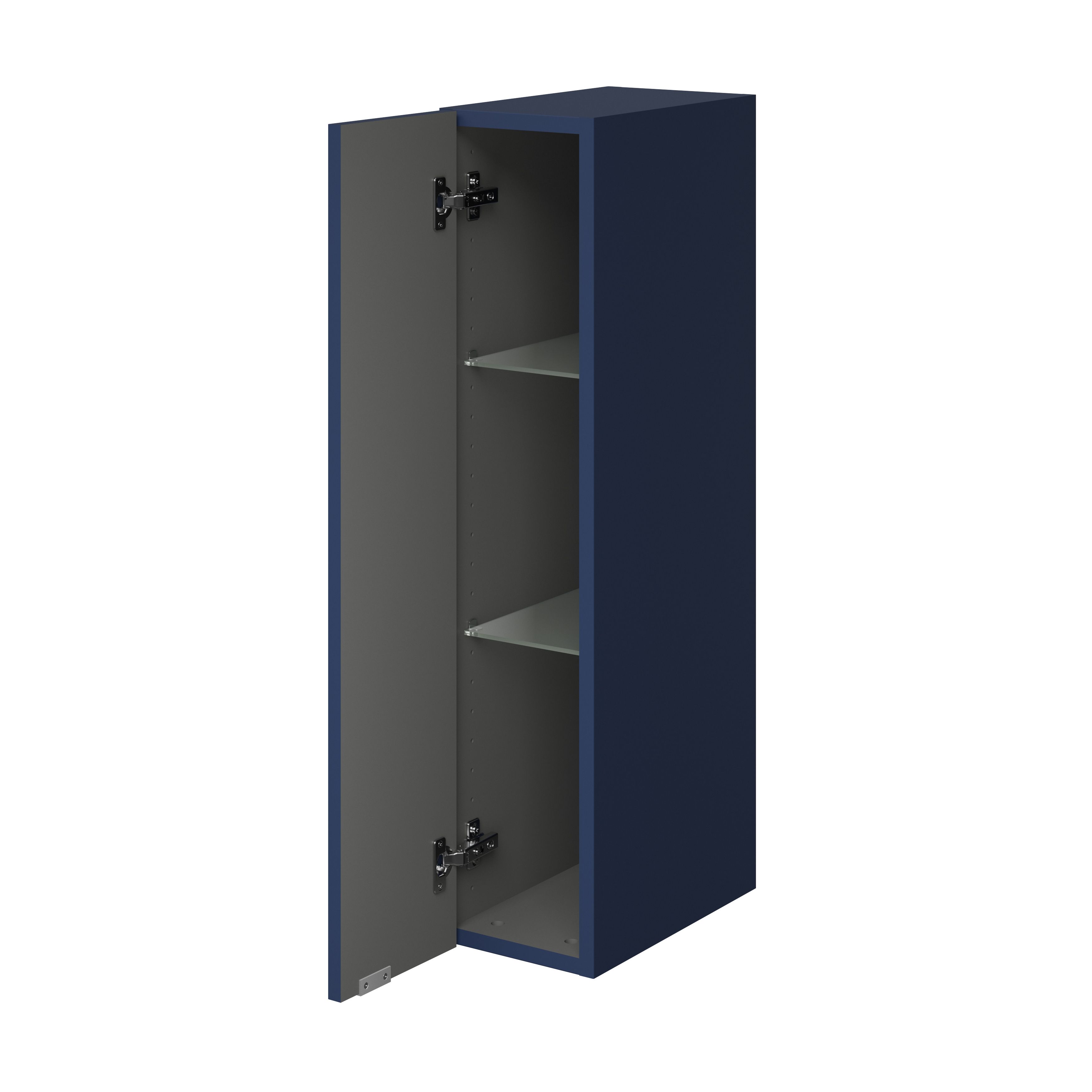 GoodHome Imandra Matt Blue Single Deep Wall cabinet (W)200mm (H)900mm