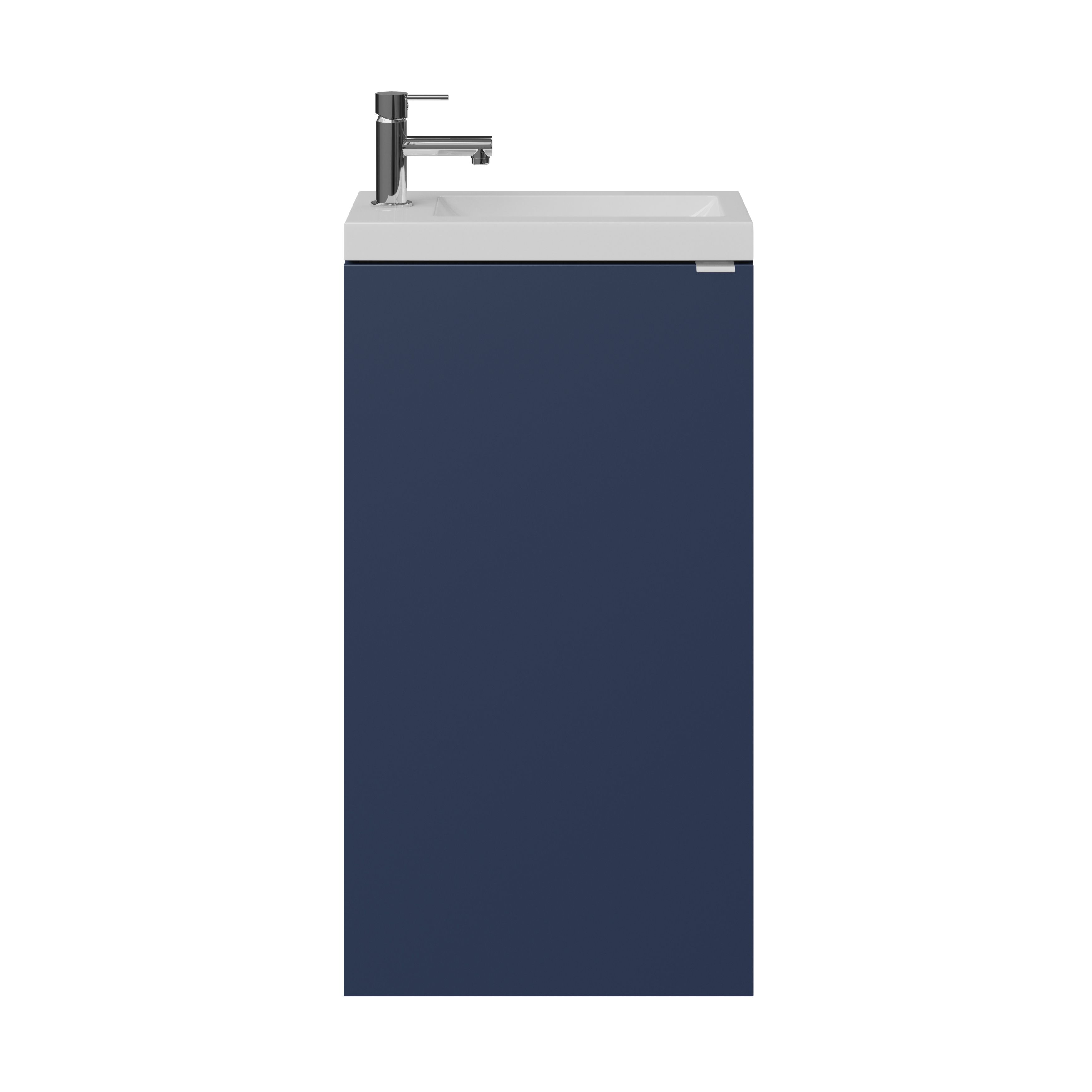 GoodHome Imandra Matt Blue Single Freestanding Bathroom Cloakroom unit (H)79cm (W)44cm