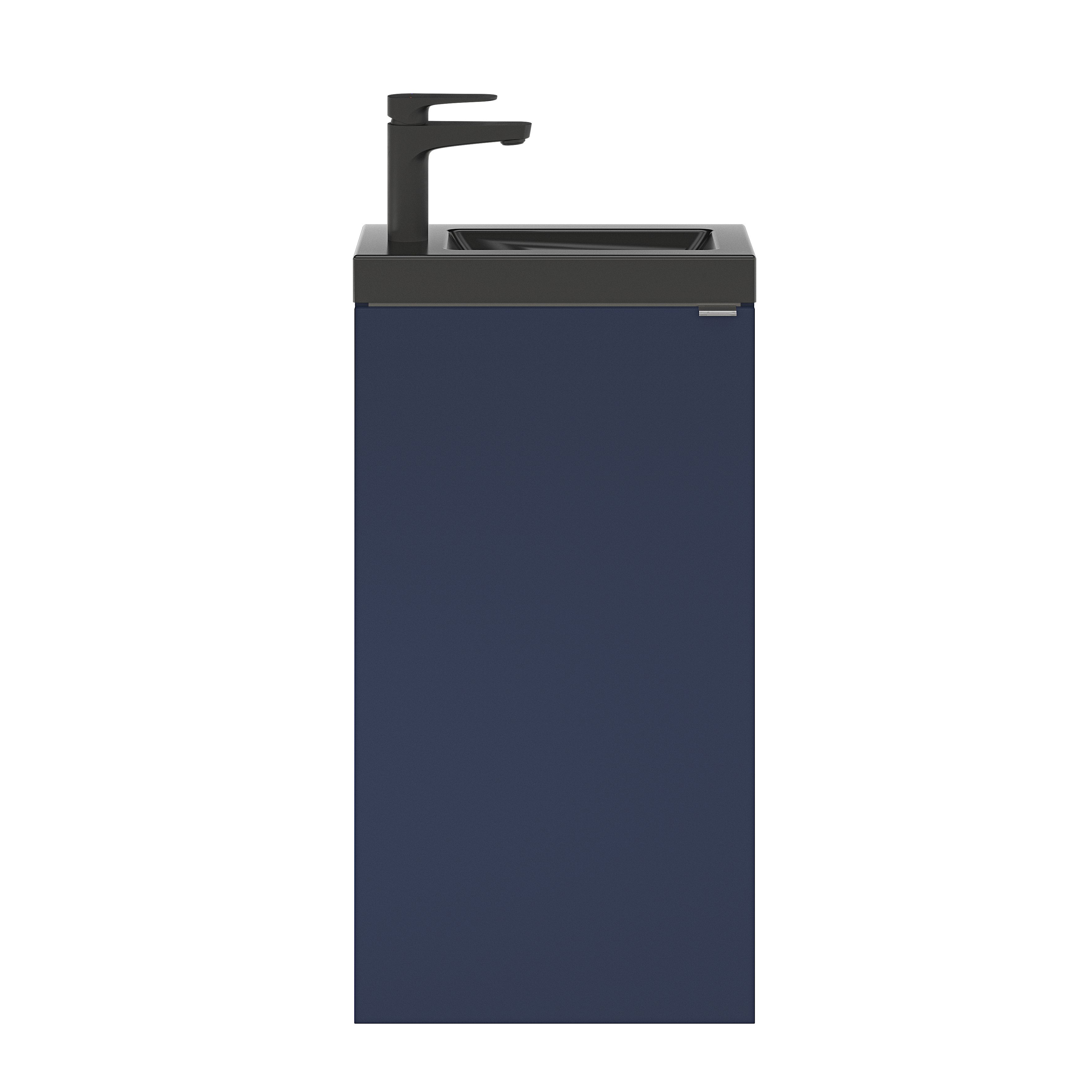 GoodHome Imandra Matt Blue Single Freestanding Bathroom Cloakroom unit (H)79cm (W)44cm