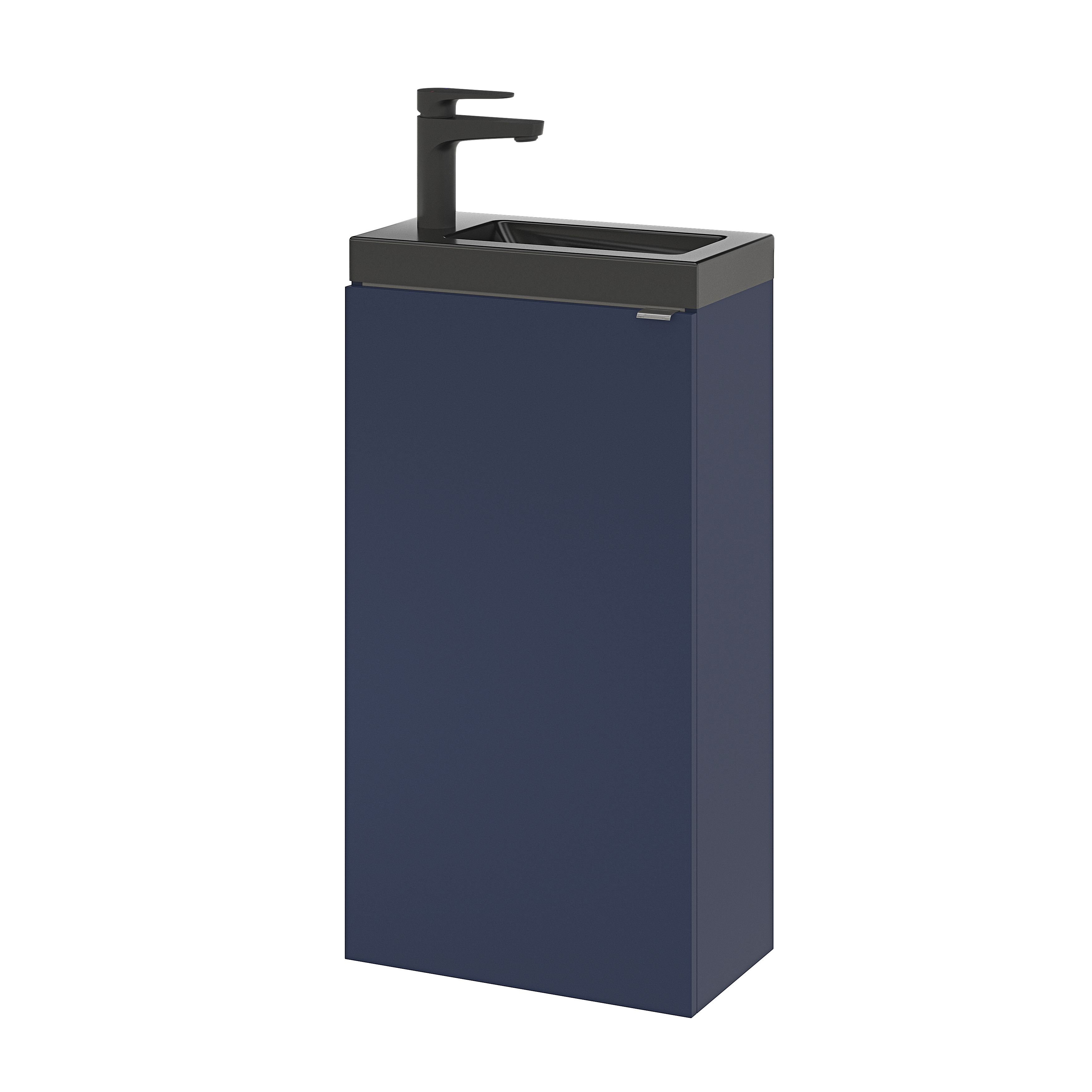 GoodHome Imandra Matt Blue Single Freestanding Bathroom Cloakroom unit (H)79cm (W)44cm