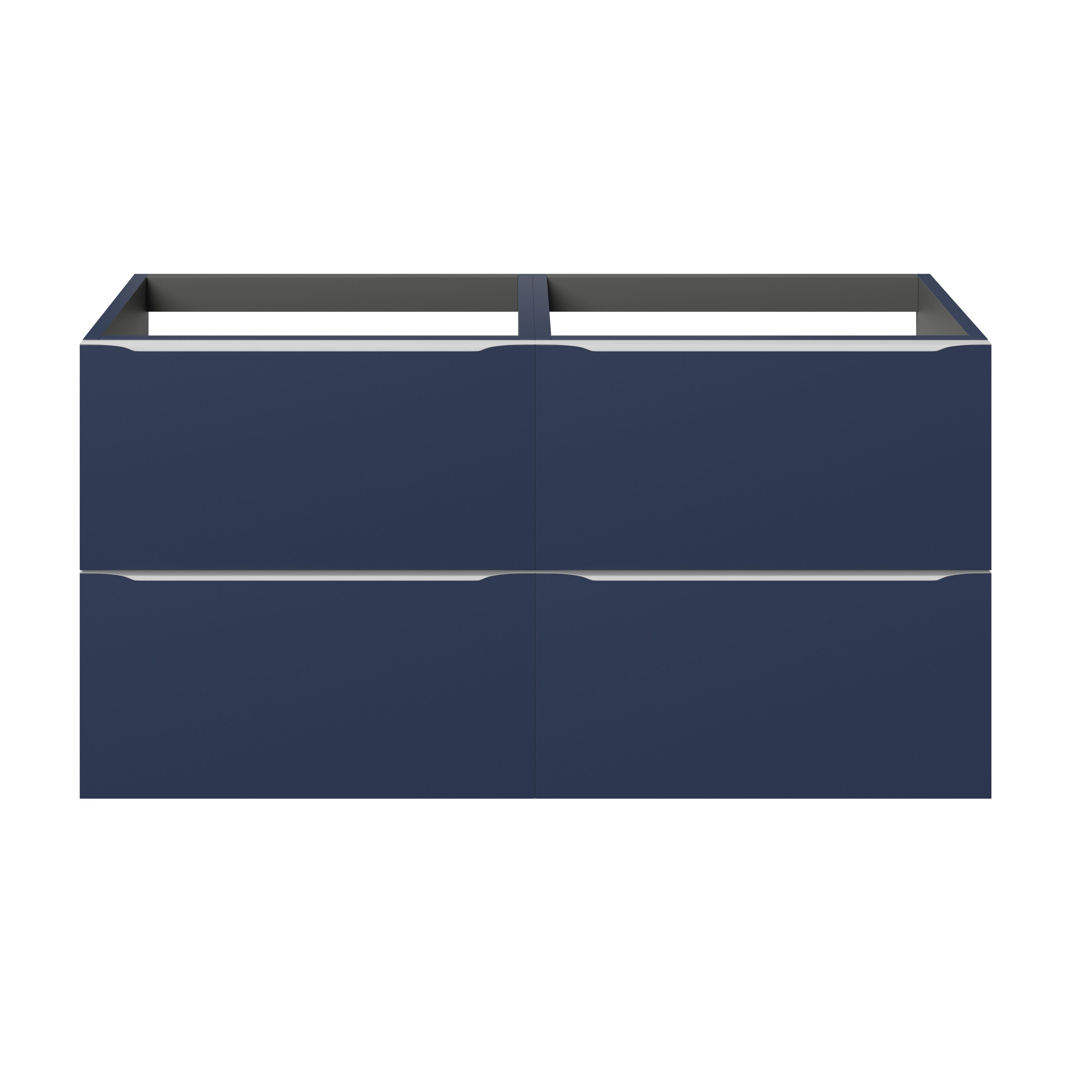 GoodHome Imandra Matt Blue Wall-mounted Bathroom Cabinet (H)60cm (W)120cm