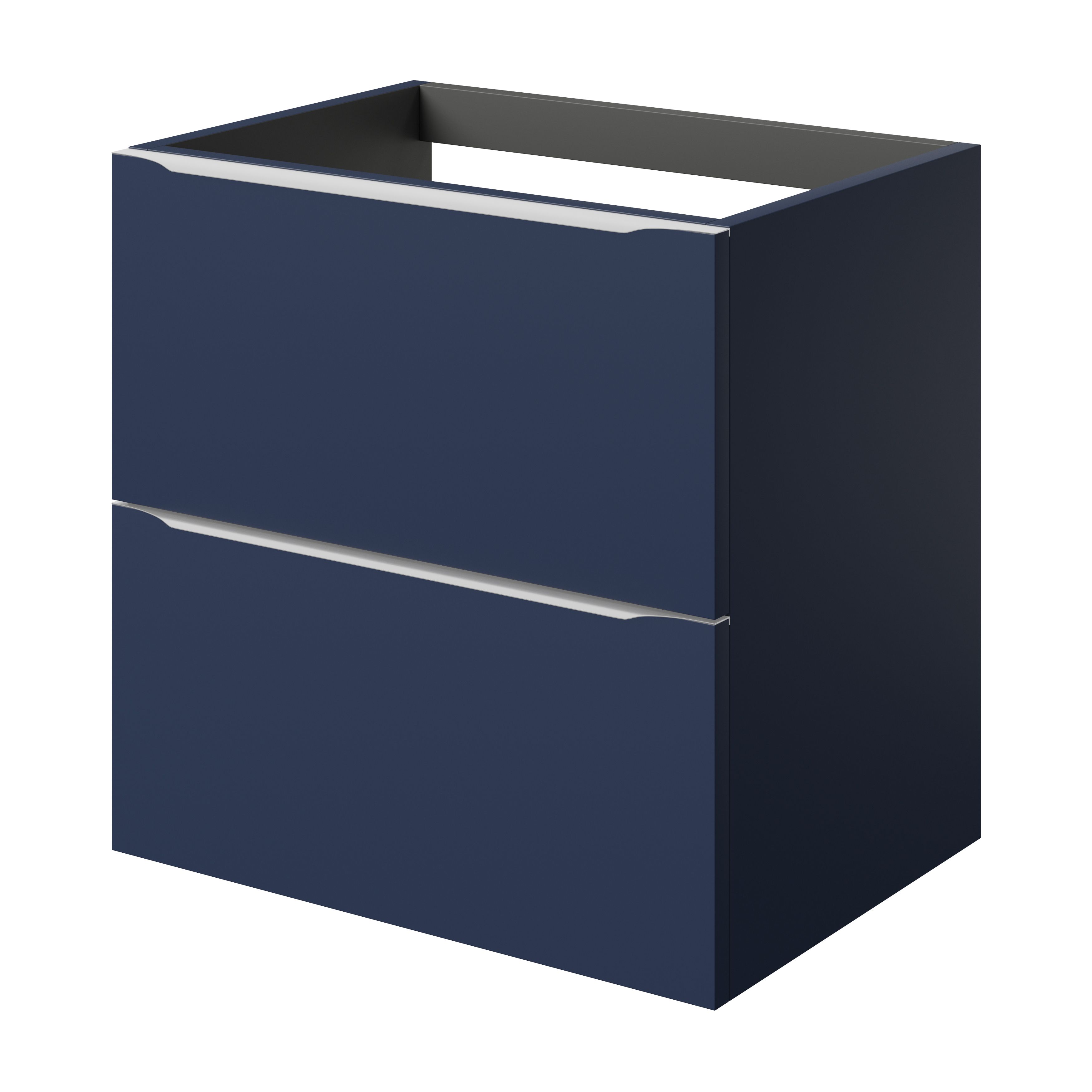 GoodHome Imandra Matt Blue Wall-mounted Bathroom Cabinet (H)60cm (W)60cm