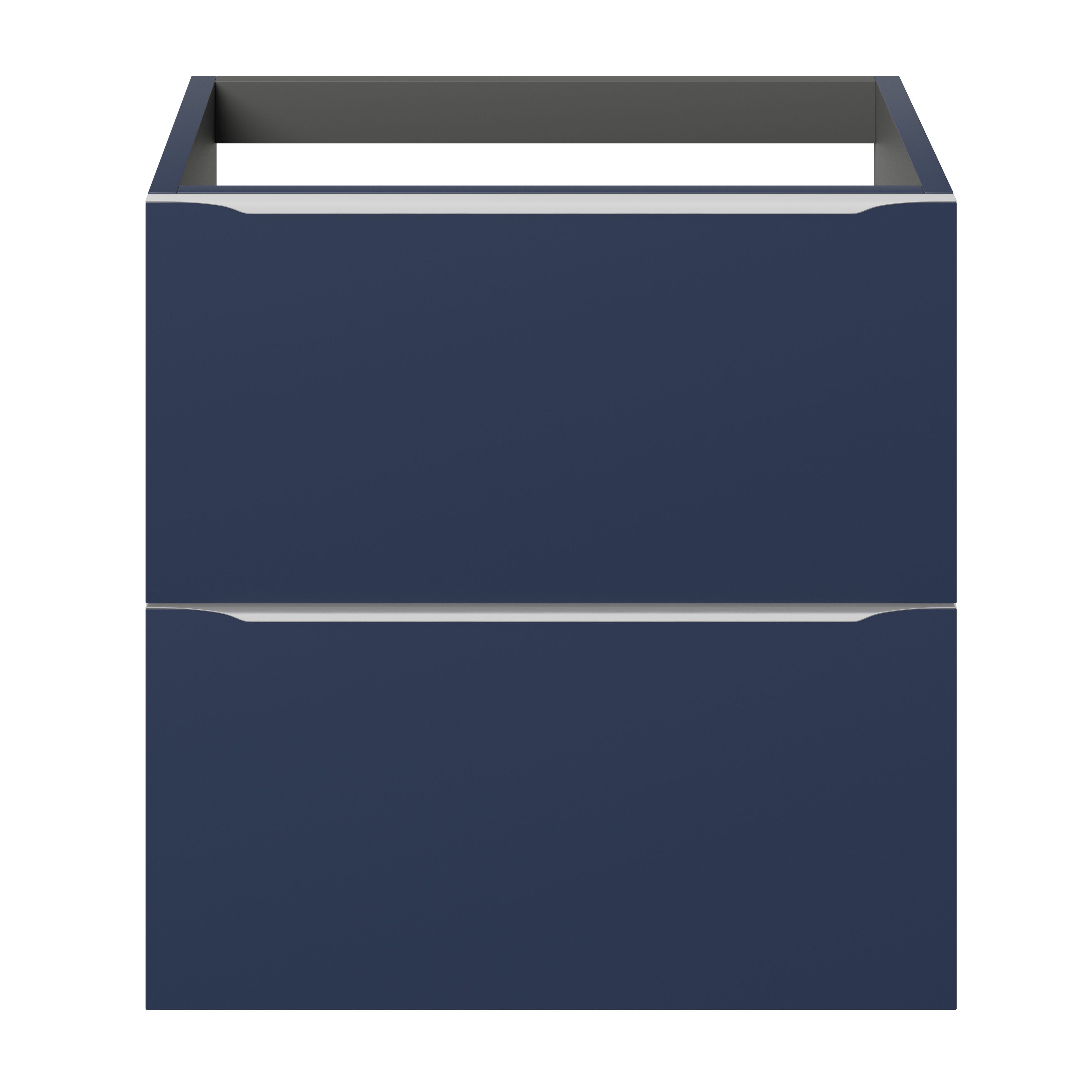 GoodHome Imandra Matt Blue Wall-mounted Bathroom Cabinet (H)60cm (W)60cm