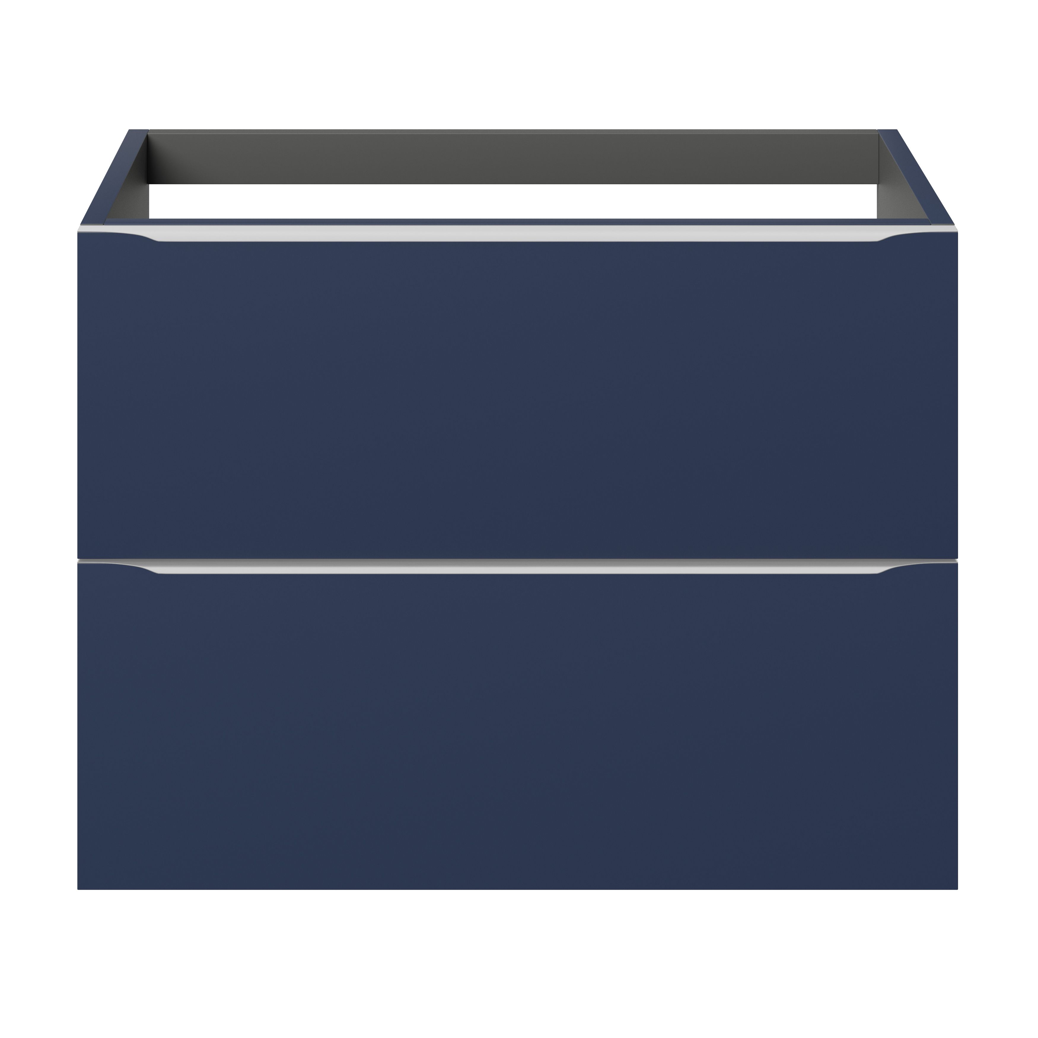 GoodHome Imandra Matt Blue Wall-mounted Bathroom Cabinet (H)60cm (W)80cm