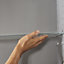GoodHome Imandra Matt Clear Oak effect Glass Wall-mounted Bathroom Shelf, (L)358mm (D)110mm