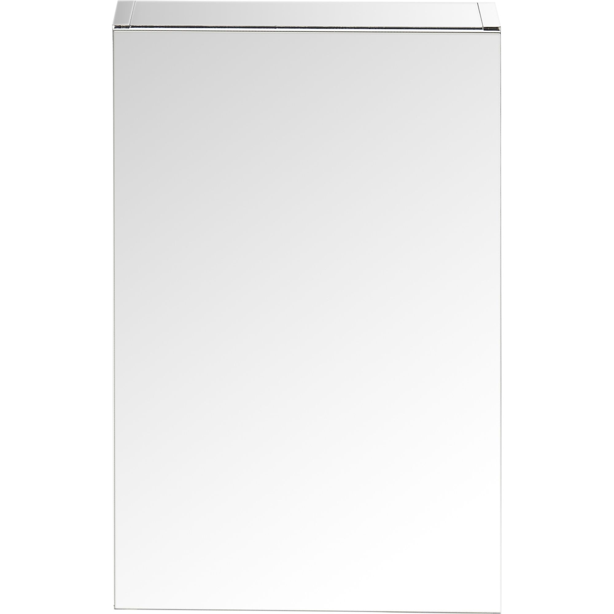 GoodHome Imandra Matt Silver Mirror effect Compact Single Bathroom Cabinet with Mirrored door (H)600mm (W)400mm