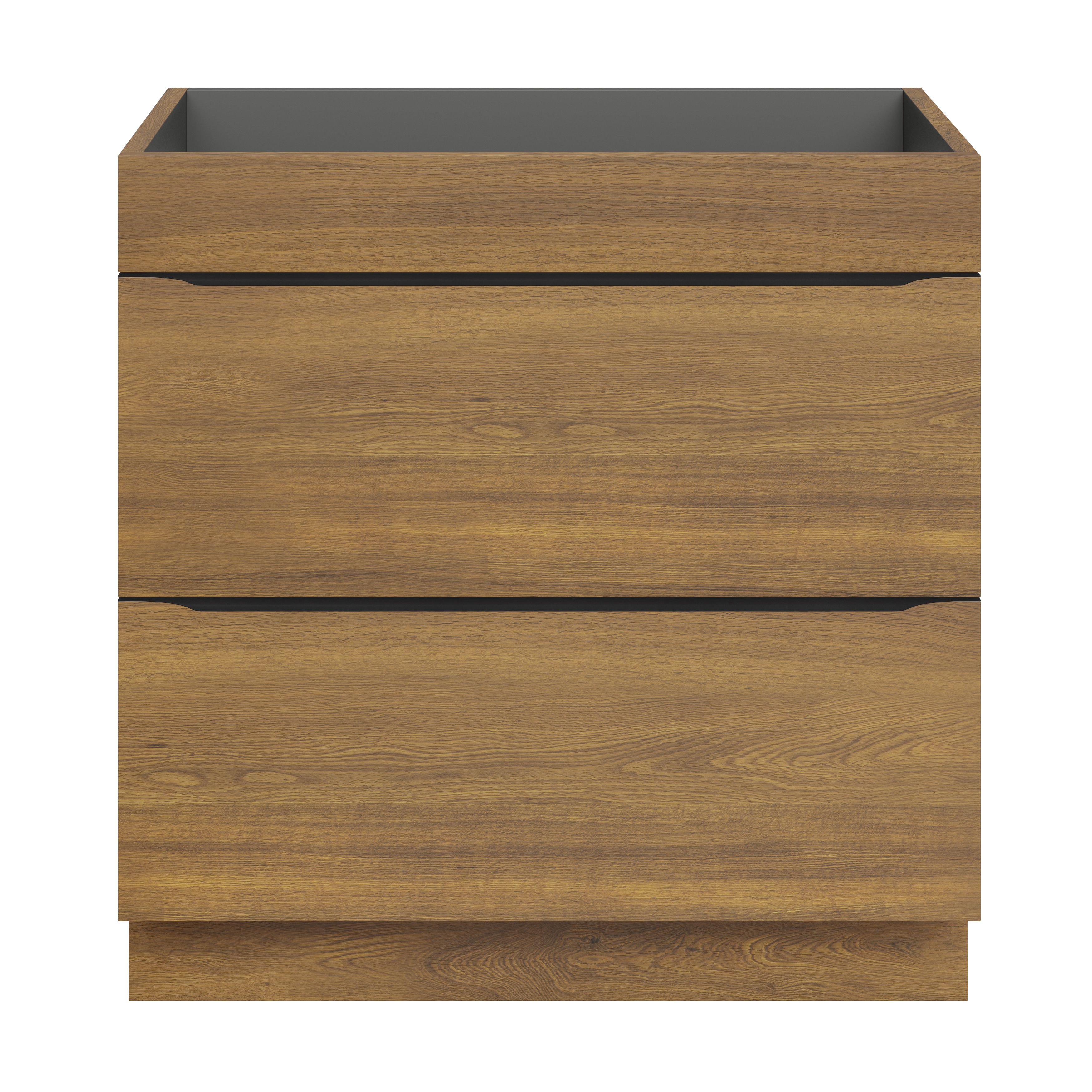 GoodHome Imandra Matt Walnut effect Freestanding Bathroom Cabinet (H)82cm (W)80cm