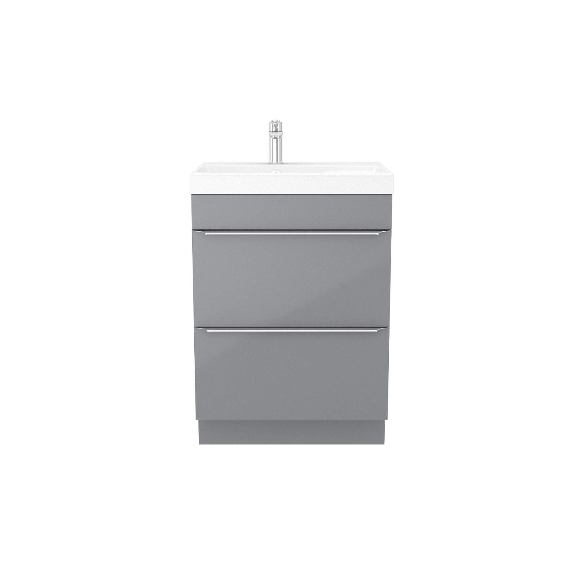 GoodHome Imandra & Mila Grey Freestanding Vanity unit & basin set (W)604mm
