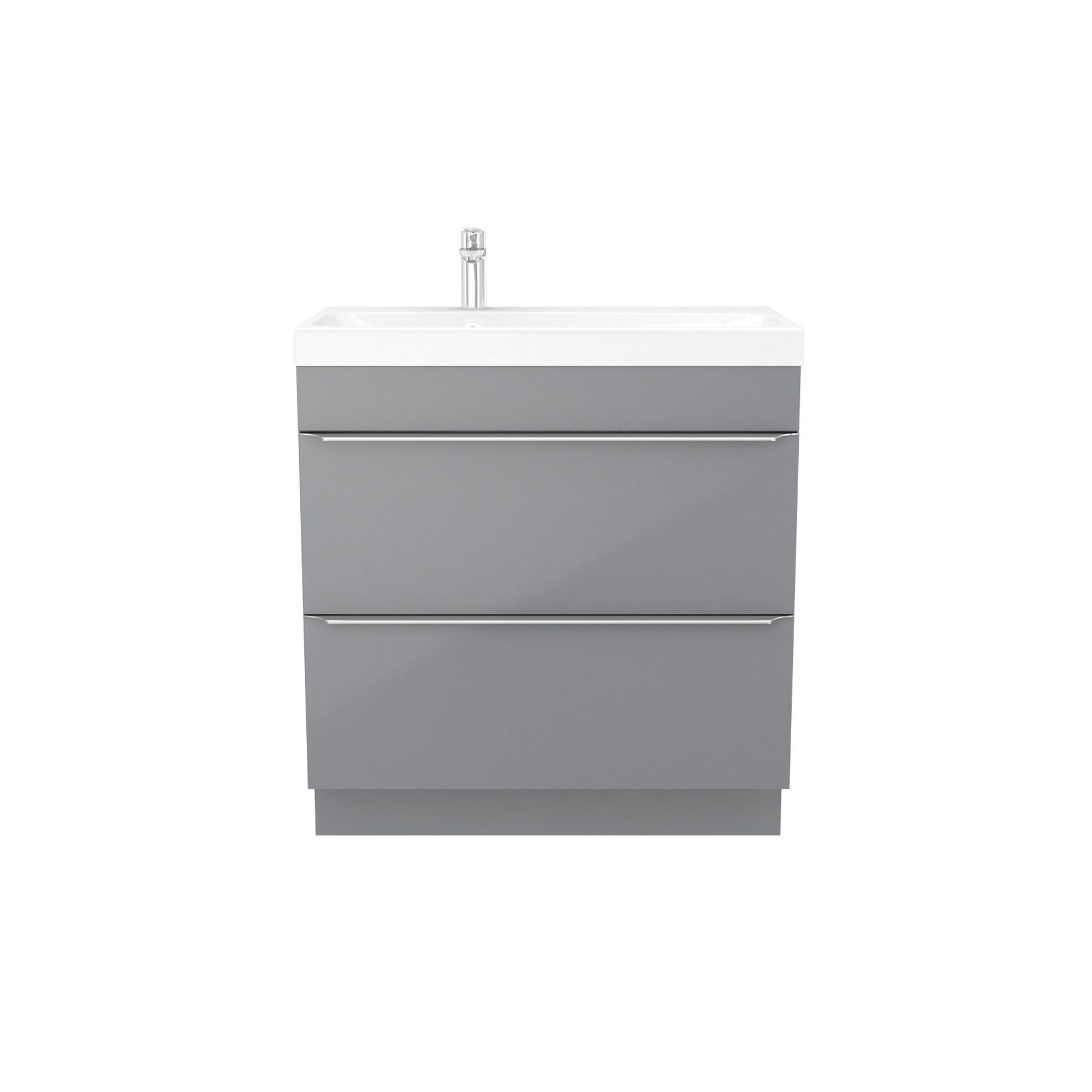GoodHome Imandra & Mila Grey Freestanding Vanity unit & basin set (W)804mm
