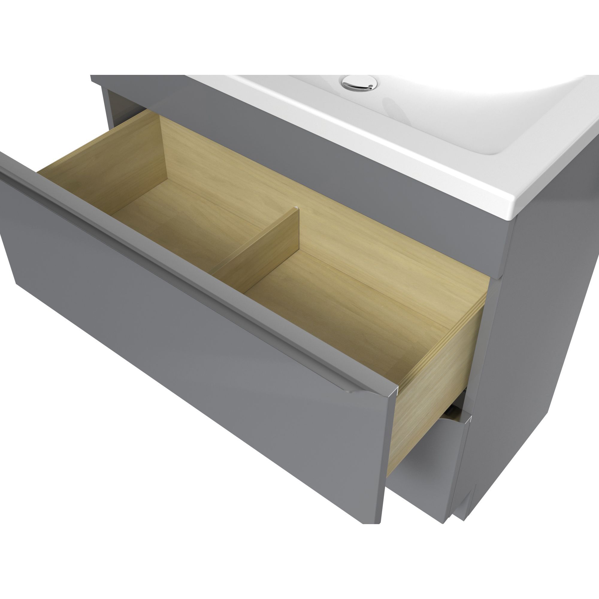 GoodHome Imandra & Mila Grey Freestanding Vanity unit & basin set (W)804mm