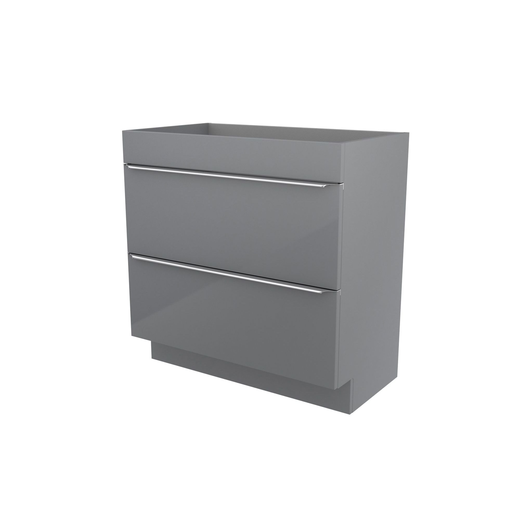 GoodHome Imandra & Mila Grey Freestanding Vanity unit & basin set (W)804mm