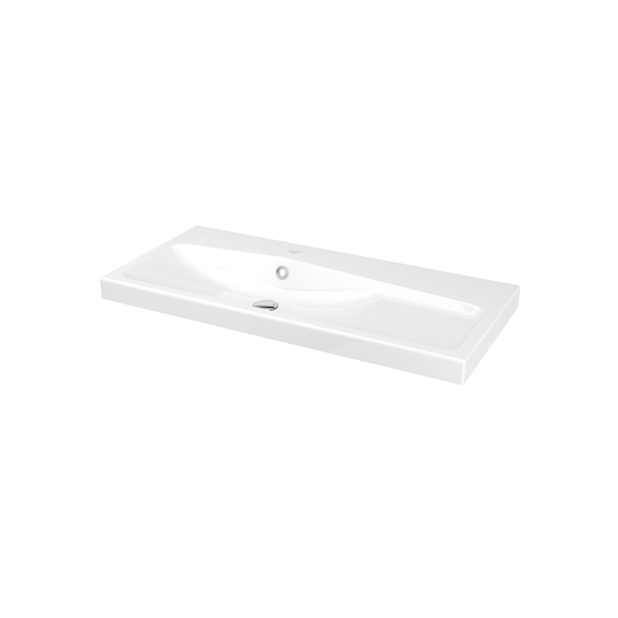 GoodHome Imandra & Mila Grey Wall-mounted Vanity unit & basin set (W)1004mm